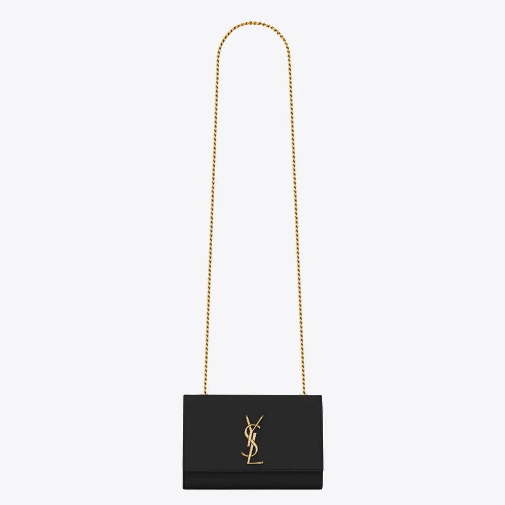 Like New! YSL Saint Laurent KATE CHAIN BAG IN GRAIN DE POUDRE LEATHER MSRP$2268 - Picture 3 of 16